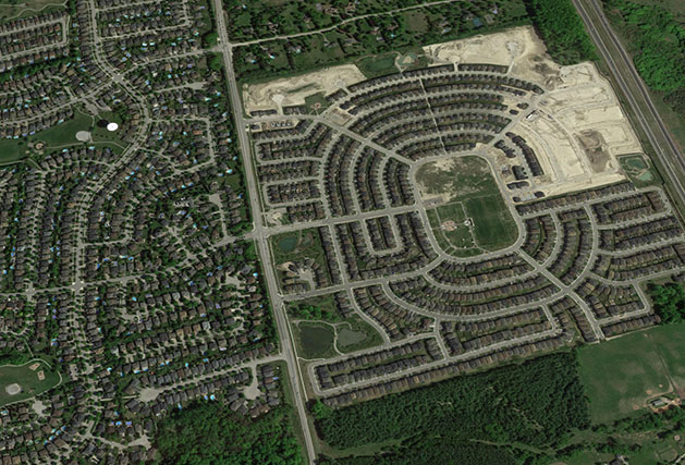 Copper Hills, Newmarket aerial